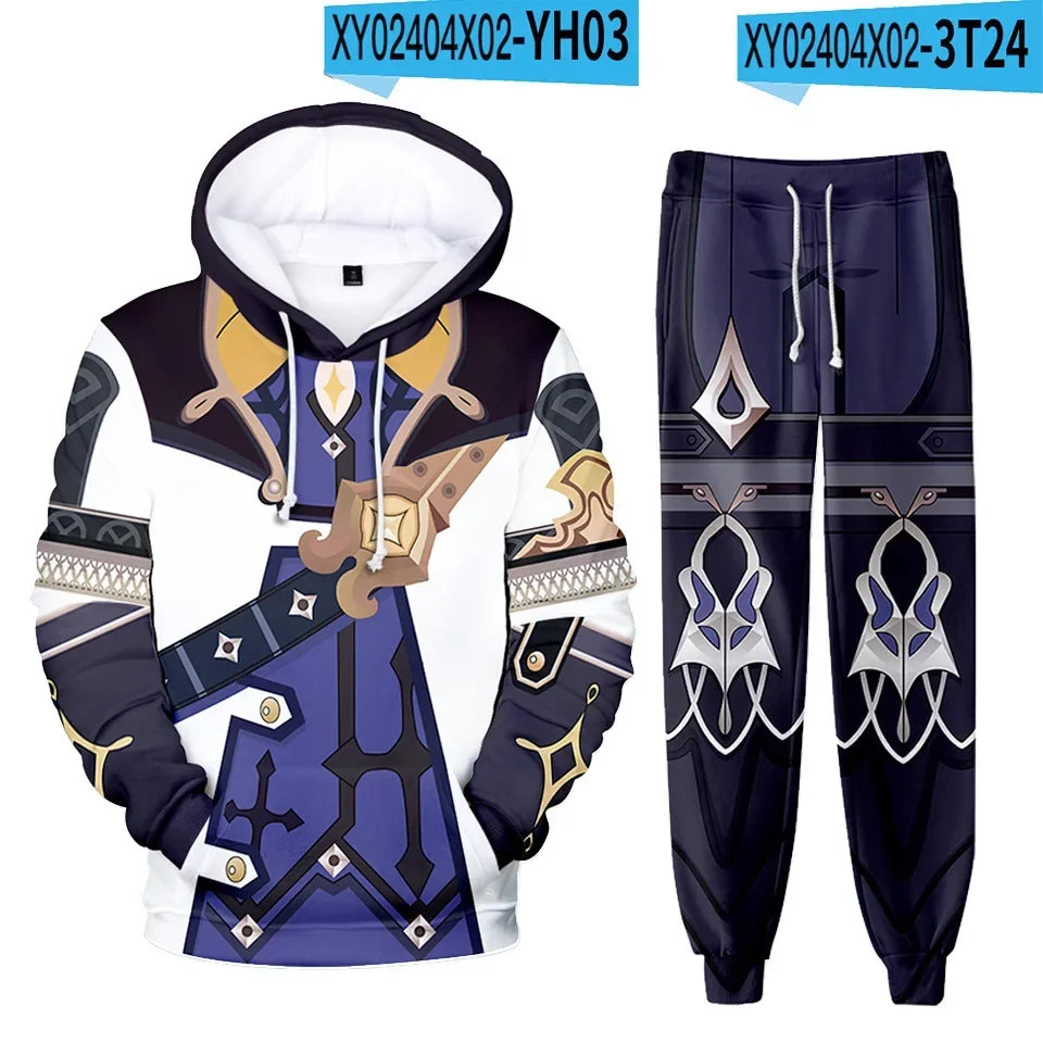Fantasy RPG "Elemental Master" 3D Tracksuit Set (Hoodie + Pants)