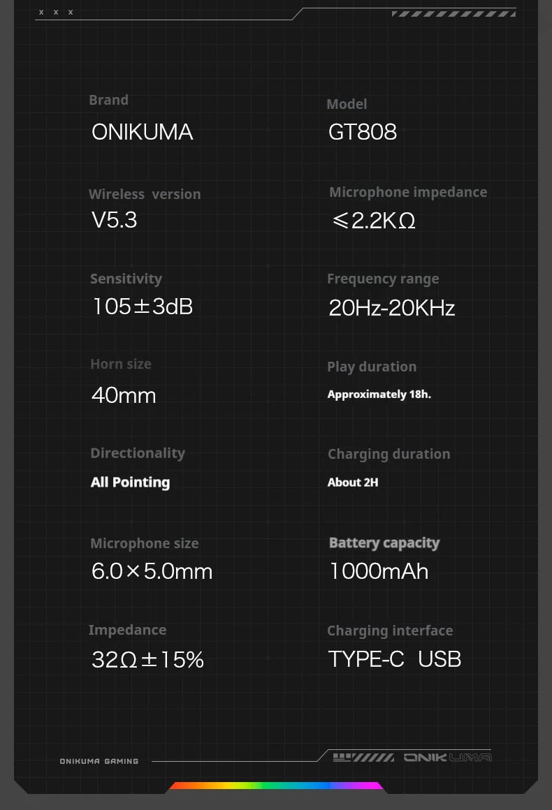 Tri-Mode RGB Gaming Headset 2.4G Wireless | Wired & Bluetooth | Ultra Long Battery Life