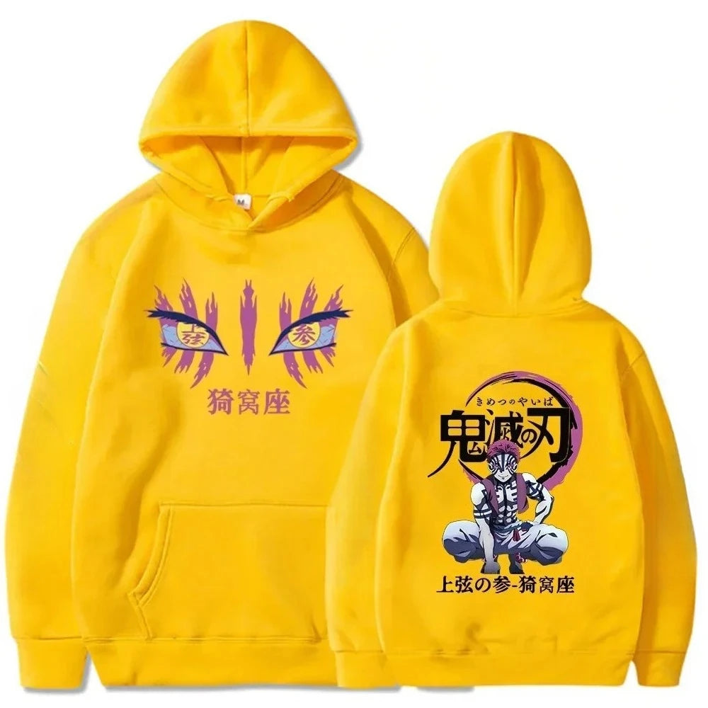 Akaza Comic Graphic Oversized Hoodie - Japanese Streetwear Winter Drop