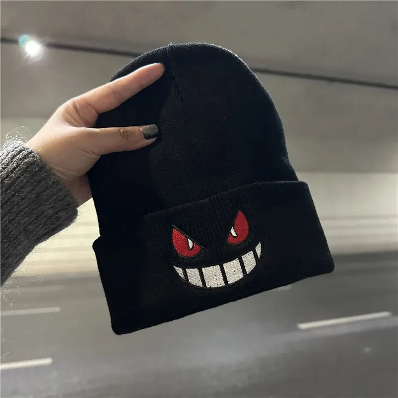 Unisex Anime Embroidered Beanie – Warm, Stylish & Winter-Ready
