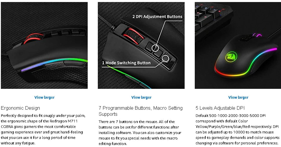 RGB Gaming Mouse 10,000 DPI with 9 Buttons – Ultra Precision & Pro-Level Performance - Aruen Store