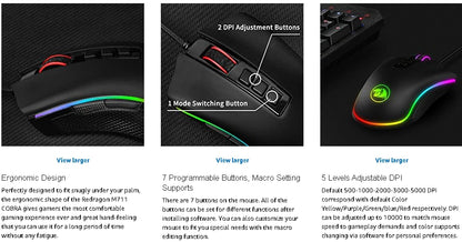 RGB Gaming Mouse 10,000 DPI with 9 Buttons – Ultra Precision & Pro-Level Performance - Aruen Store