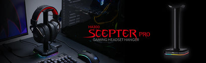 HA300 RGB Headset Stand | 4x USB Base - Aruen Store