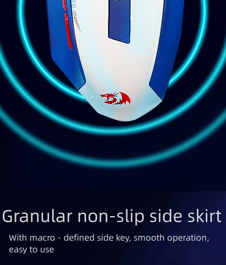 Redragon G62 Wireless Gaming Mouse – 2.4G + Bluetooth, 26,000 DPI Sensor, 6 Programmable Buttons, Ultra-Lightweight - Aruen Store