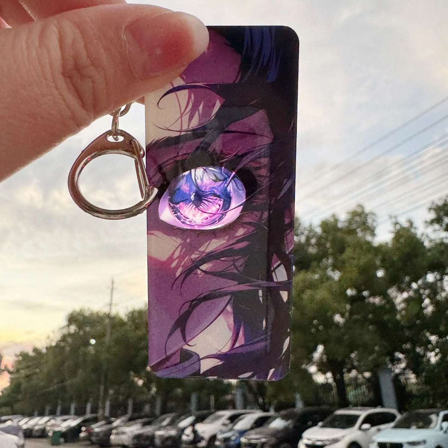 Glowing Eyes Anime Keychain – Inspired Gamer Style