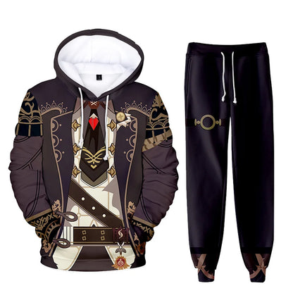 Fantasy RPG "Elemental Master" 3D Tracksuit Set (Hoodie + Pants)