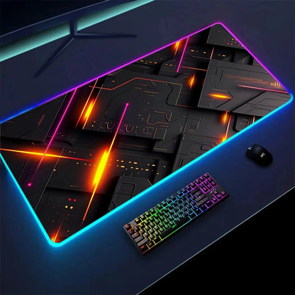 XXL RGB Gaming Mouse Pad | LED Desk Mat & 3D Design