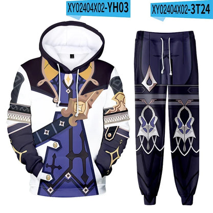 Fantasy RPG "Elemental Master" 3D Tracksuit Set (Hoodie + Pants)