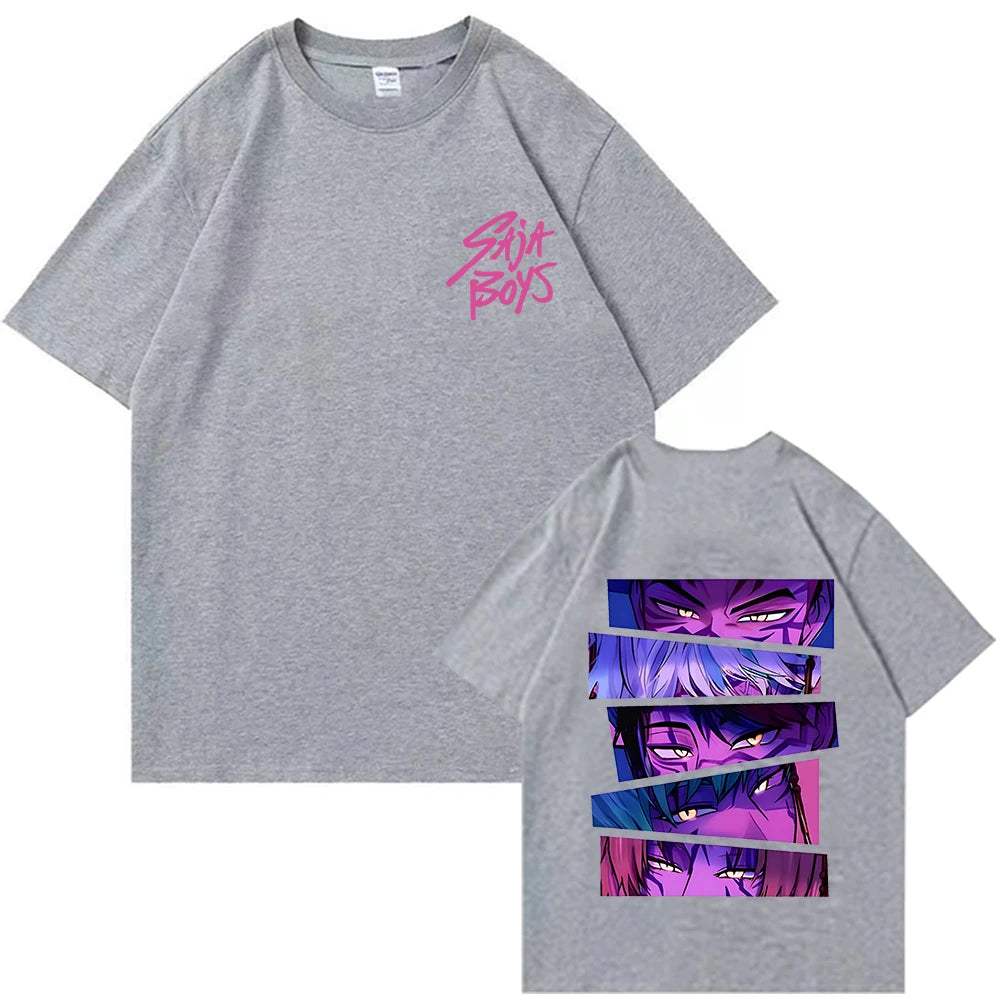 Cyberpunk Sunset Oversized Tee - Retro Neon Harajuku Streetwear