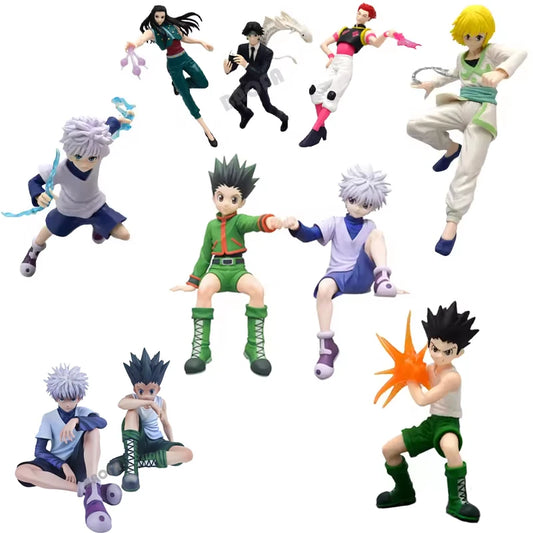 Hunter x Hunter Anime Action Figure, Gon Freecss, Alluka Zoldyck, Chrollo Lucilfer, Estatueta Kurapika, Brinquedos modelo, Presente, 13cm