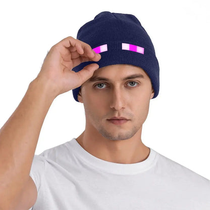 Pixel Gaming Beanie Hat - Purple Eyes Gamer Accessories