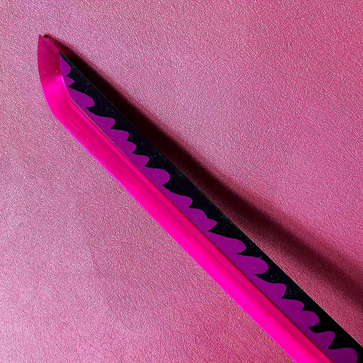 104cm luminoso demon slayer katana kimetsu não yaiba lâmina sabre anime cosplay prop kanroji mitsuri tamanho real brinquedo katana japonês