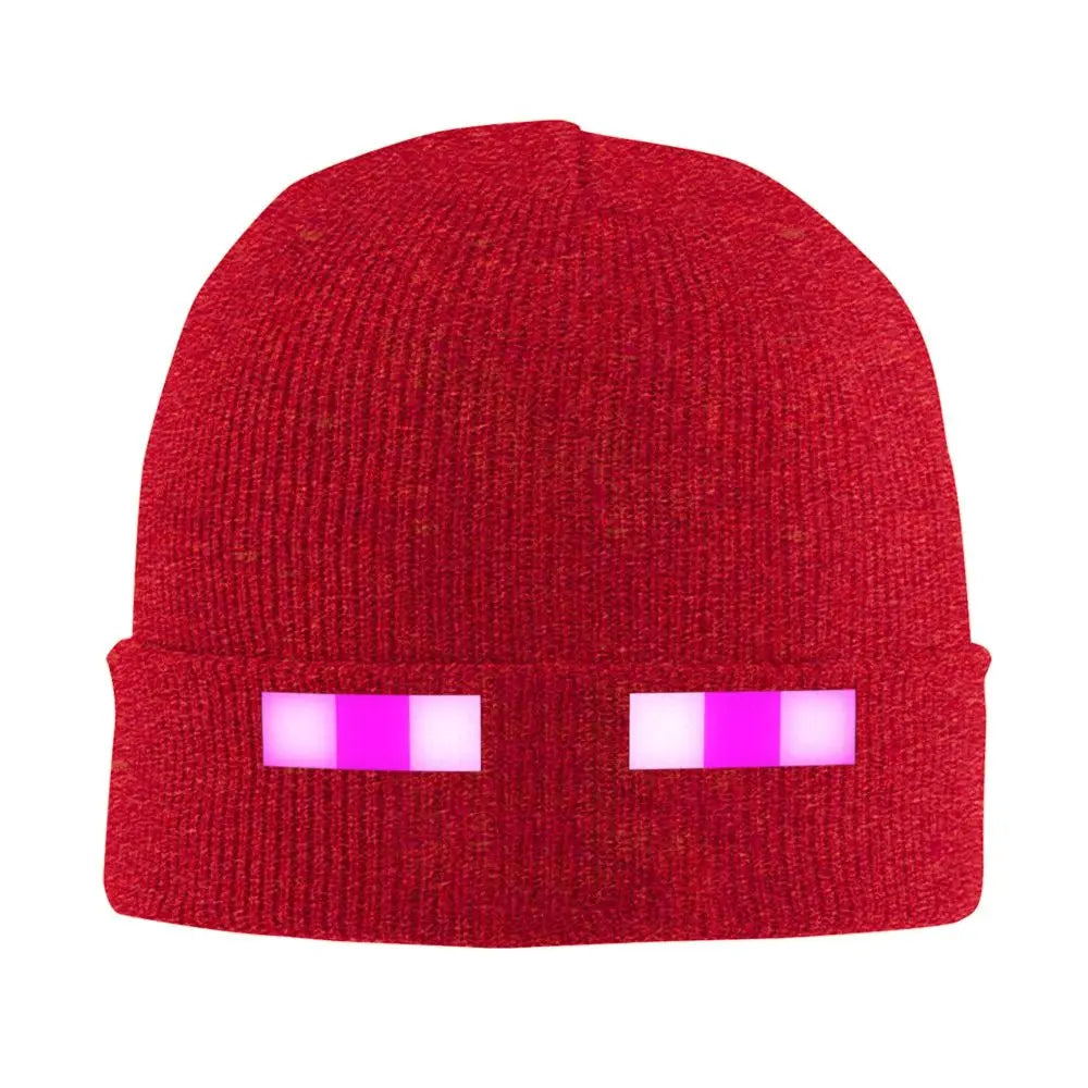 Pixel Gaming Beanie Hat - Purple Eyes Gamer Accessories
