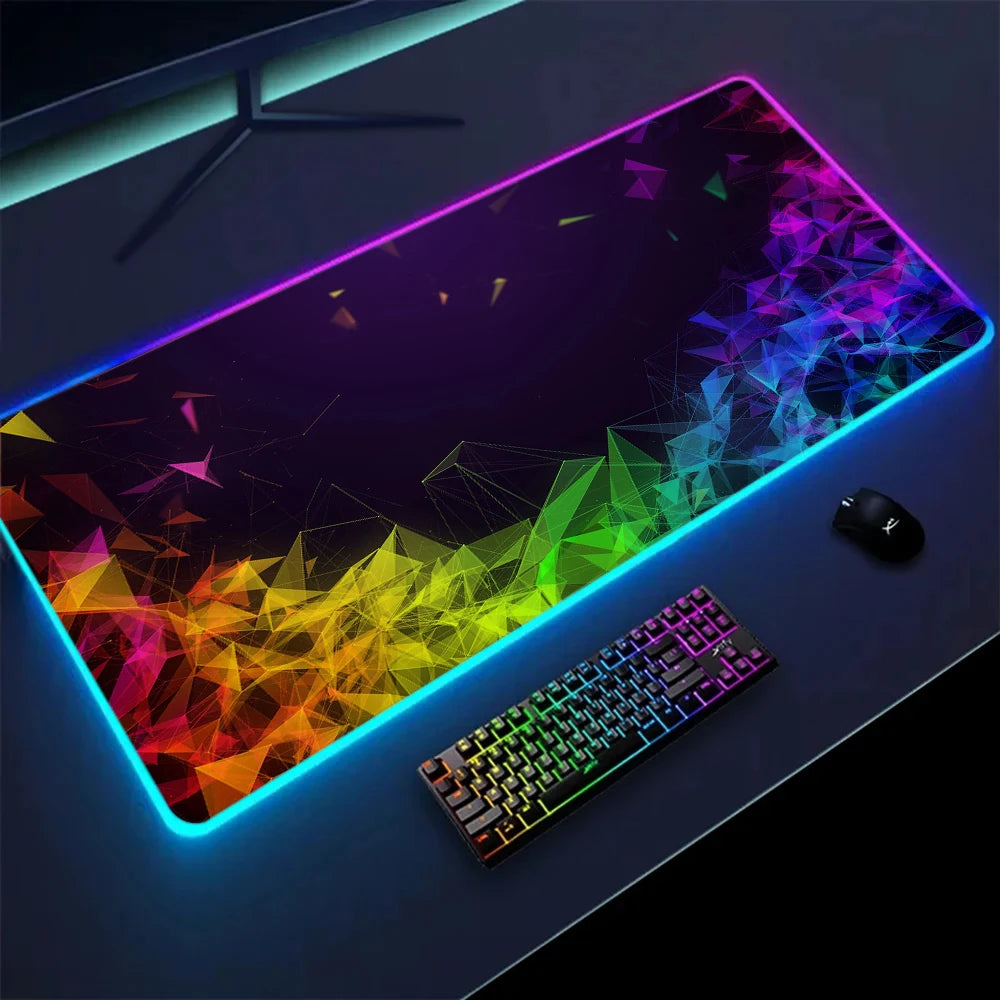 XXL RGB Gaming Mouse Pad | LED Desk Mat & 3D Design