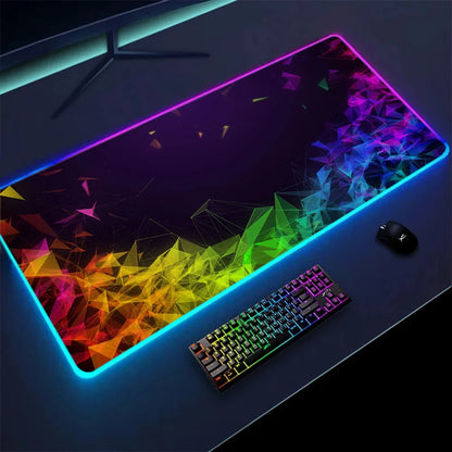 XXL RGB Gaming Mouse Pad | LED Desk Mat & 3D Design