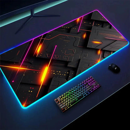 XXL RGB Gaming Mouse Pad | LED Desk Mat & 3D Design