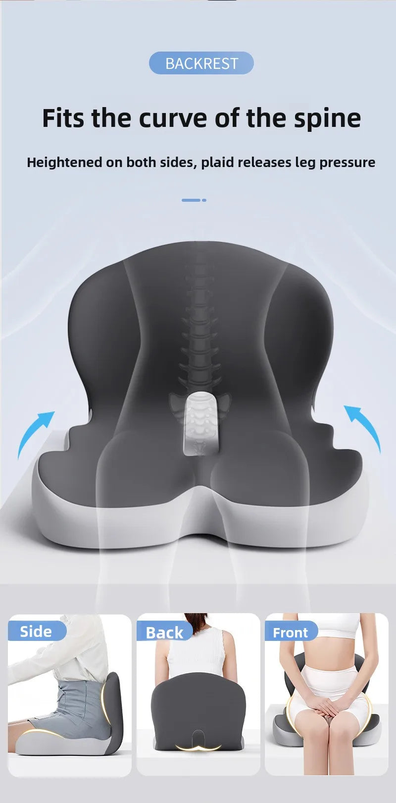 Ergonomic Memory Foam Seat Cushion for Office and Home - Aruen Store