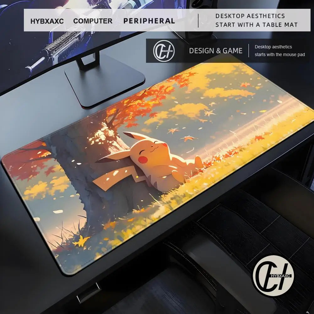 Artistic XXL Gaming Mouse Pad | Starry Night & Mascot