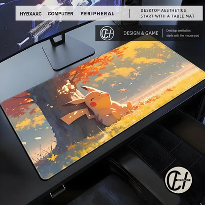 Artistic XXL Gaming Mouse Pad | Starry Night & Mascot