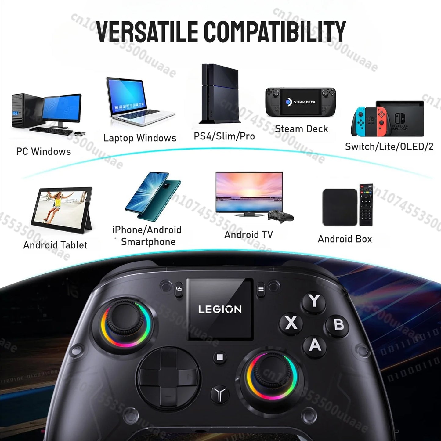 Wireless Gaming Controller with Smart Screen – Multi-Platform Gamepad for PC, Console & Mobile