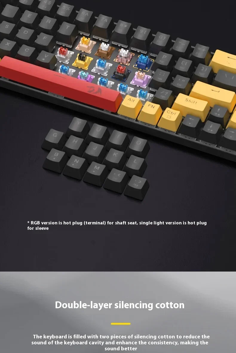 Wireless Mechanical Keyboard 78 Keys – RGB Hot-Swap – Low-Profile Compact Gaming Keyboard - Aruen Store