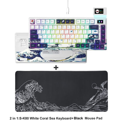 Womier S-K80 75% Mechanical Gaming Keyboard with OLED Display – Hot-Swap, RGB, Custom Gasket-Mount Design