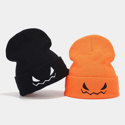 "Spooky Grin" Embroidered Beanie - Alt Streetwear Edition