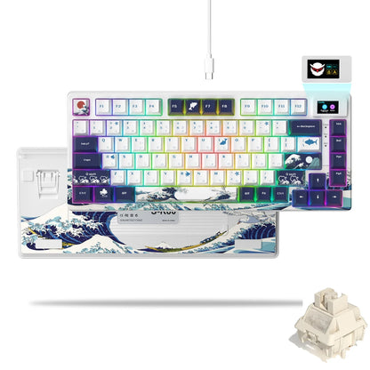 Womier S-K80 75% Mechanical Gaming Keyboard with OLED Display – Hot-Swap, RGB, Custom Gasket-Mount Design