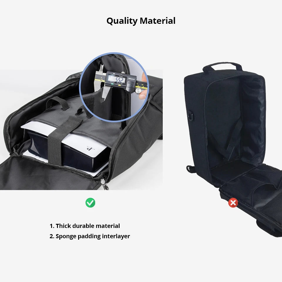 Gaming Console Travel Backpack – Large Capacity Protective Carrying Bag for Slim & Pro Consoles - Aruen Store