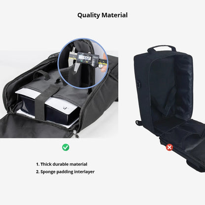 Gaming Console Travel Backpack – Large Capacity Protective Carrying Bag for Slim & Pro Consoles - Aruen Store