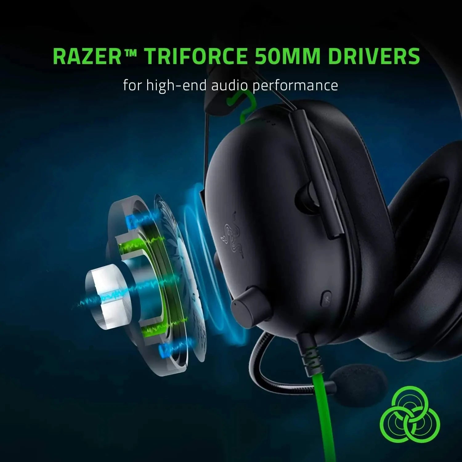 Novo razer blackshark v2 x fone de ouvido esportivo com fio cancelamento de ruído passivo avançado, som surround 7.1, microfone cardióide hyperclear