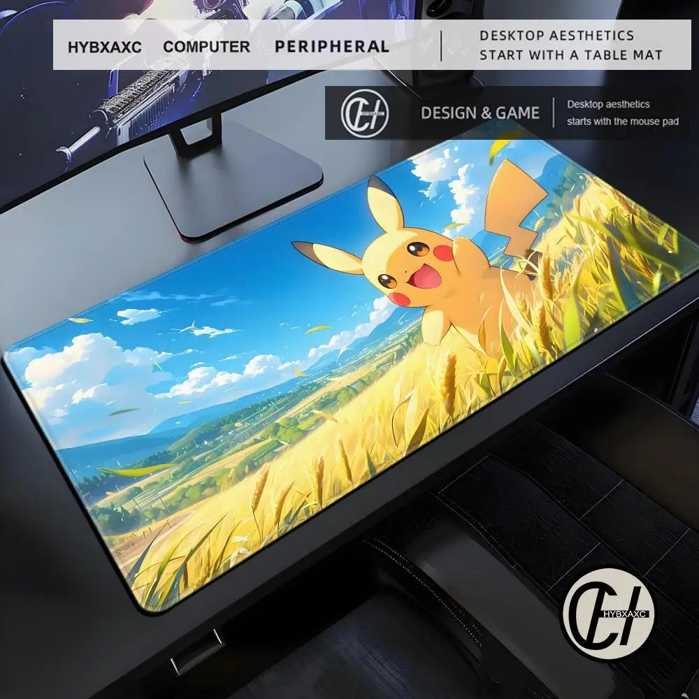 Artistic XXL Gaming Mouse Pad | Starry Night & Mascot