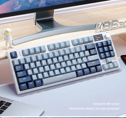 Attack Shark K86 RGB TFT Screen Wireless Mechanical Keyboard,Hot Swap, Metal Knob,Tri-mode Connectivity,macro Gaming Keyboar