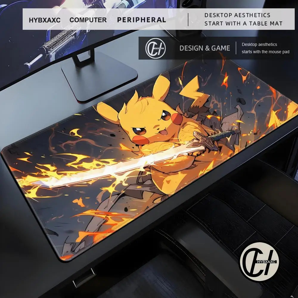 Artistic XXL Gaming Mouse Pad | Starry Night & Mascot