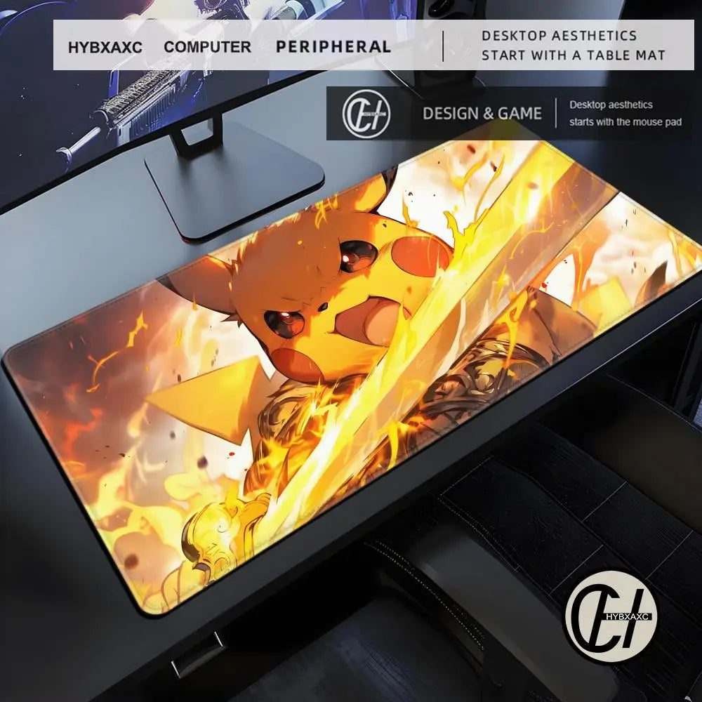 Artistic XXL Gaming Mouse Pad | Starry Night & Mascot