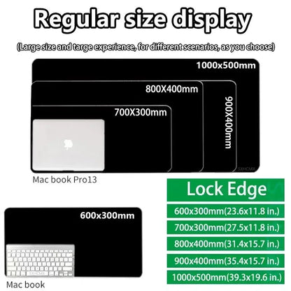 Preto e branco mouse pad escritório pc gamer gabinete luffy mousepad anime teclado personalizado tapete de mesa portátil acessórios de jogos