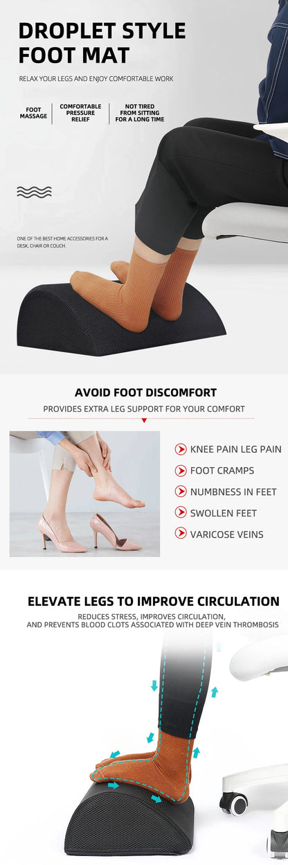 Ergonomic Memory Foam Foot Rest for Desk and Gaming Setup - Aruen Store