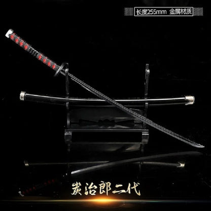 Espada demon slayer, espadas katana reais, cosplay, adereços de metal, arma, anime, batalha, pronto, sem borda de corte, decoração de quarto