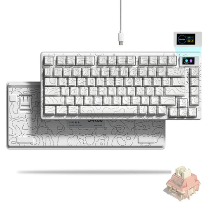 Womier S-K80 75% Mechanical Gaming Keyboard with OLED Display – Hot-Swap, RGB, Custom Gasket-Mount Design