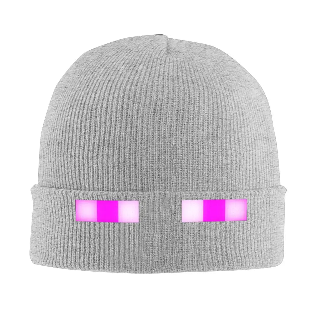 Pixel Gaming Beanie Hat - Purple Eyes Gamer Accessories