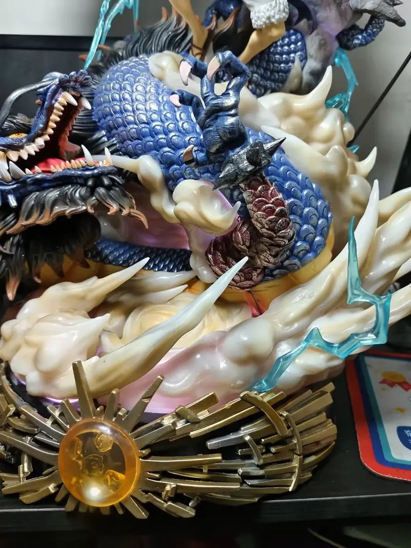 24cm anime uma peça luffy vs kaidou figuras luffy engrenagem 5 estátua nika luffy estatueta gk estatueta modelo boneca ornamento brinquedos presentes