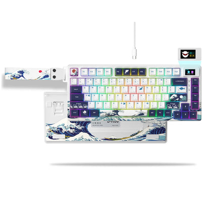 Womier S-K80 75% Mechanical Gaming Keyboard with OLED Display – Hot-Swap, RGB, Custom Gasket-Mount Design