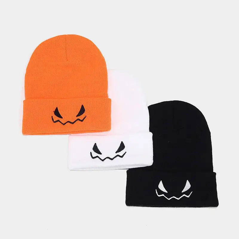 "Spooky Grin" Embroidered Beanie - Alt Streetwear Edition