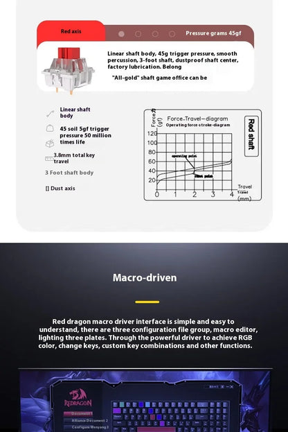 Wireless Mechanical Keyboard 78 Keys – RGB Hot-Swap – Low-Profile Compact Gaming Keyboard - Aruen Store