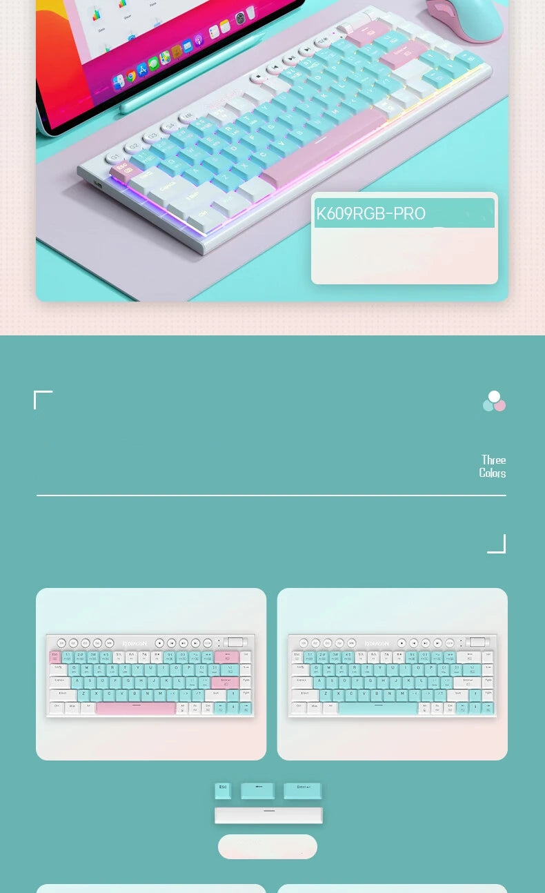 60% Wireless RGB Mechanical Keyboard | Tri-Mode Low Profile Gamer