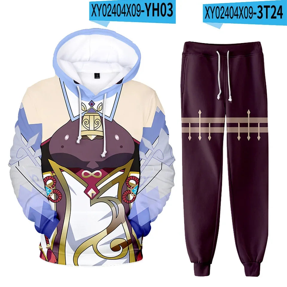 Fantasy RPG "Elemental Master" 3D Tracksuit Set (Hoodie + Pants)