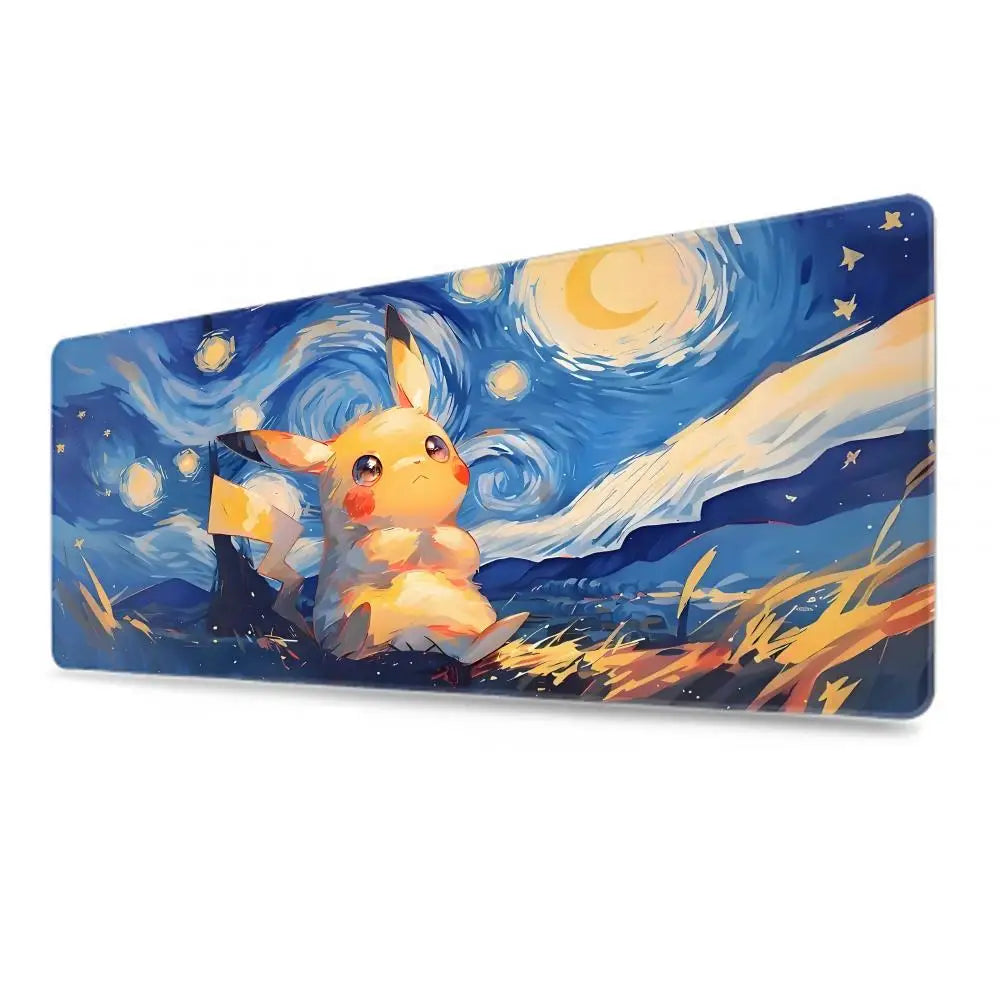 Artistic XXL Gaming Mouse Pad | Starry Night & Mascot