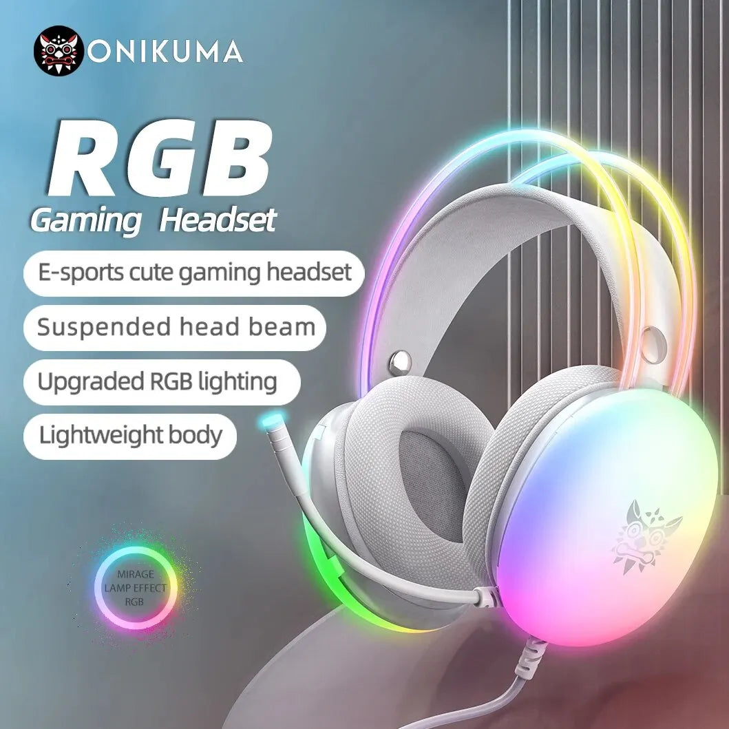 ONIKUMA Gaming Headset – High-Performance RGB E-Sports Headphones