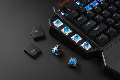Wireless RGB One-Handed Mechanical Keyboard | 42 Keys Wrist Support