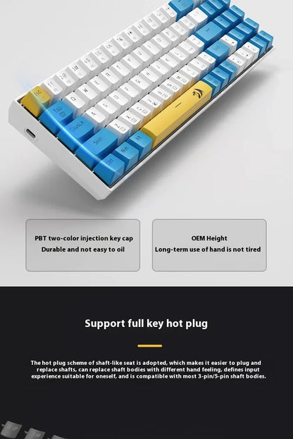 Wireless Mechanical Keyboard 78 Keys – RGB Hot-Swap – Low-Profile Compact Gaming Keyboard - Aruen Store